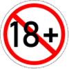 18 plus logo